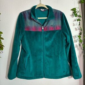FILA TEAL SOFT FULL ZIP JACKET, LARGE